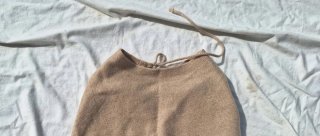 Grembiule/gonna beige con laccio