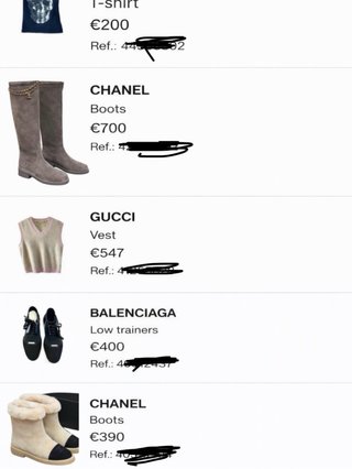 Botas altas Chanel grises con cadena
