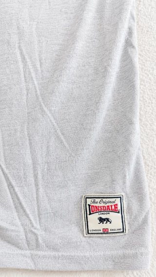 Lonsdale Camiseta Hombre XL Gris Original logo