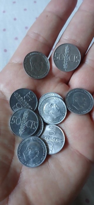 Lote 10 monedas 50 céntimos Franco 1966 SC