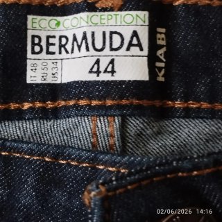 Bermuda Kiabi azul mujer talla 44
