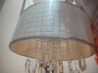 Elegante lámpara de techo nacarada