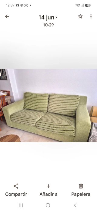 Sofá cama matrimonio verde está en Marina d'Or
