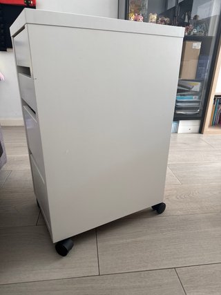 Cajonera con ruedas blanca