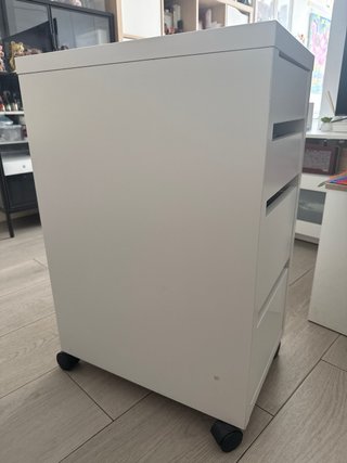 Cajonera con ruedas blanca