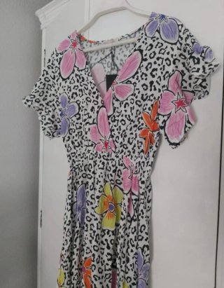 Vestido largo estampado floral