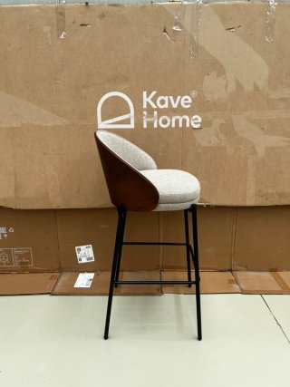 Sgabello Eamy Kave Home Tessuto e Legno