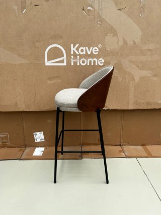 Sgabello Eamy Kave Home Tessuto e Legno