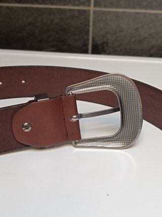 Cintura western cowboy marrone e argento