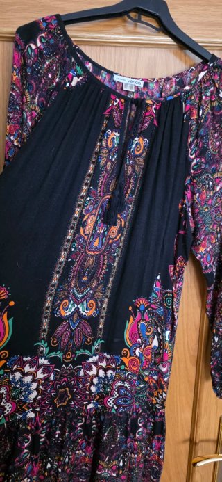 Vestido Venca estampado talla XL