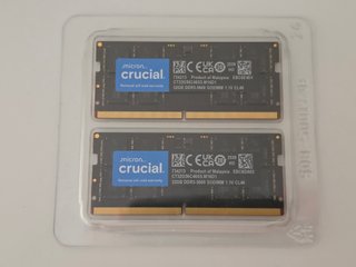 2x Crucial 32GB DDR5 5600 SODIMM RAM