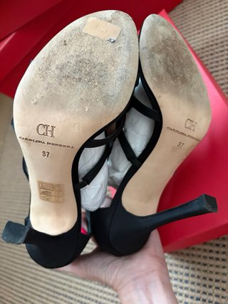 Sandalias Carolina Herrera Piel Marrón y Negra