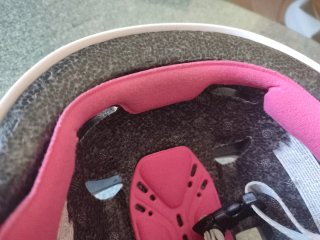 Casco infantil bici/patines rosa y blanco