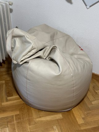 Puff Coca-Cola Beige Pelle Sintetica
