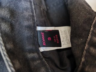 Shorts vaqueros negros con estrellas Talla S