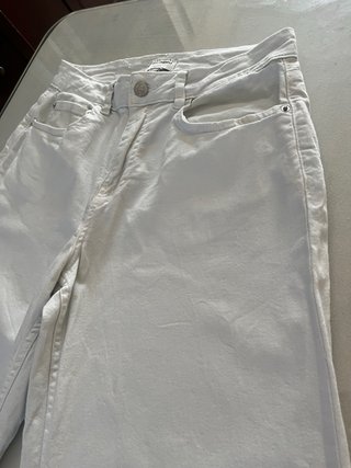 Pantalón Palazzo Cortefiel Blanco T.38