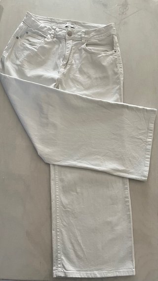 Pantalón Palazzo Cortefiel Blanco T.38