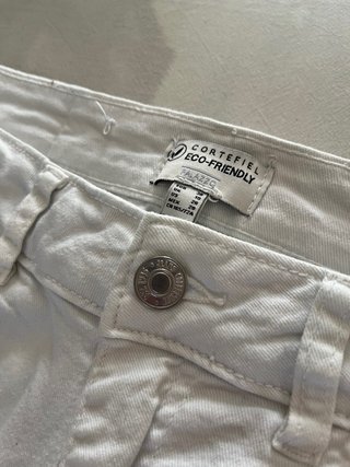 Pantalón Palazzo Cortefiel Blanco T.38