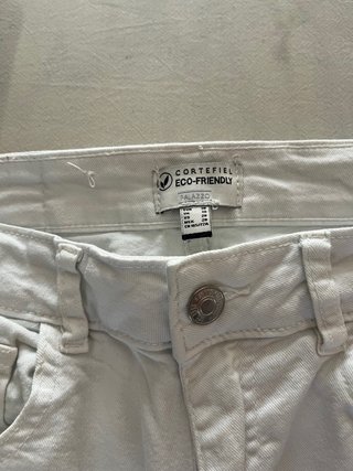 Pantalón Palazzo Cortefiel Blanco T.38