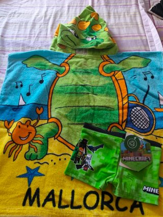 Calções Minecraft 18-24m + Toalha Oferta