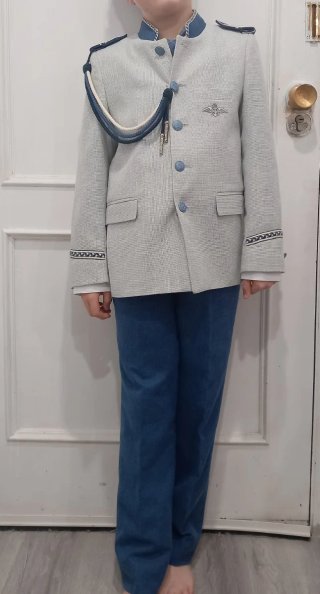 Traje de Comunión Niño Gris y Azul