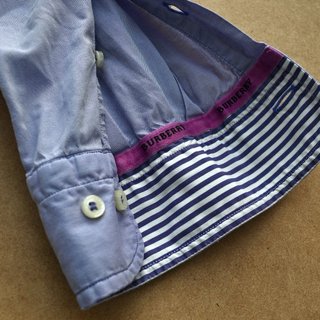 Camisa Burberry lila con Logo Morado