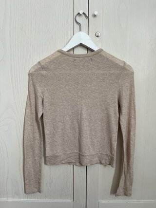 Chaqueta punto Zara lazo beige Talla S