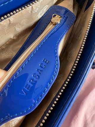 Bolso Versace Azul Charol Medusa