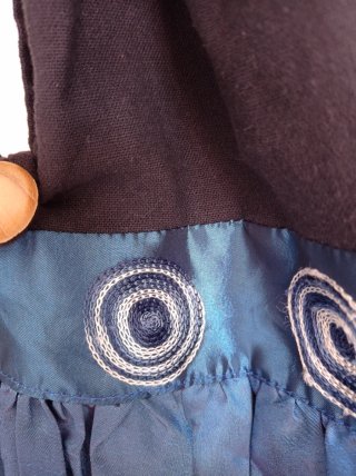 Bolso hippie azul y negro