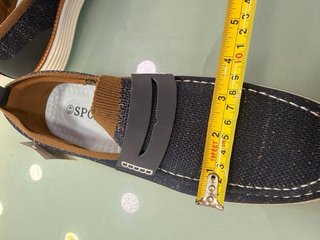 Zapatos de hombre azul y marrón, tipo calcetin,