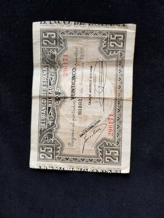 Billete 25 Pesetas Banco de Bilbao 1937