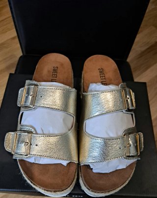 Sandalias plataforma de piel by Sweet Lemon
