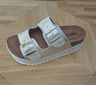Sandalias plataforma de piel by Sweet Lemon