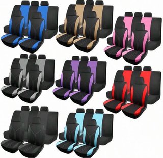 Fundas para asientos de coche (Negro/Azul)