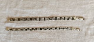 Pulseras plata rejilla - petatillo