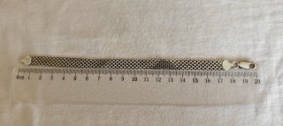 Pulseras plata rejilla - petatillo