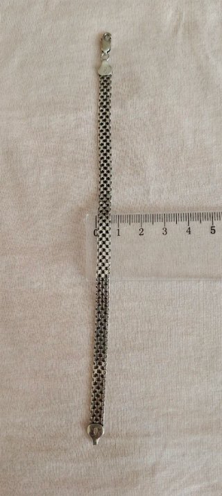 Pulseras plata rejilla - petatillo
