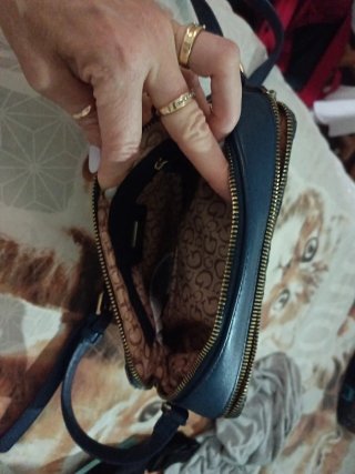 Bandolera Guess Beige y Azul