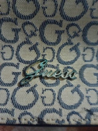 Bandolera Guess Beige y Azul