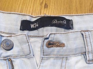 Bermudas Vaqueras Denim Co Talla 44 Azul Claro