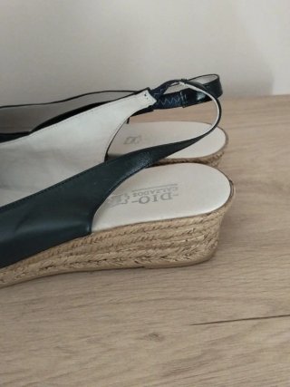 Sandalias mujer negras y doradas T38