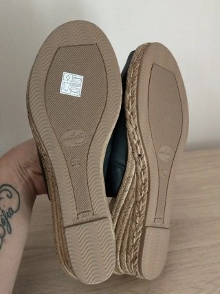 Sandalias mujer negras y doradas T38