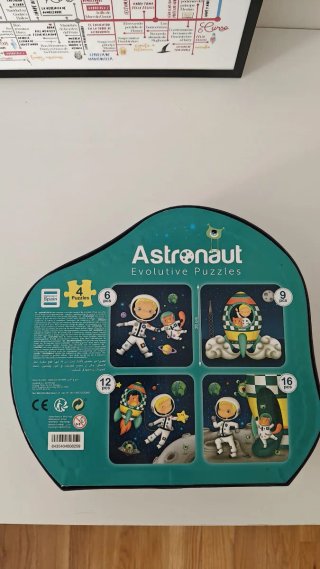 Puzzle Espacio Niño y Gato Astronauta