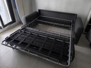 Sofá Cama Gris Tela