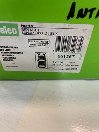 Faro Antiniebla Delantero Amarillo RENAULT super 5