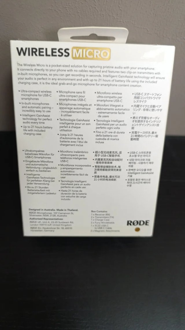 Microfone Sem Fio RØDE Wireless Micro