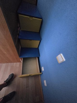 Cama juvenil litera escaleras cama  con cajones