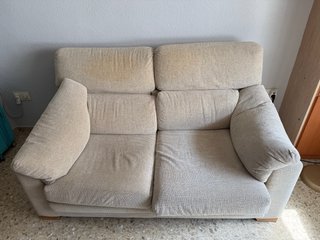 Sofá de 2 plazas beige