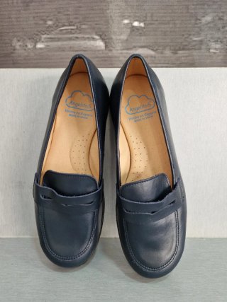 Mocasines de piel azul marino nuevos talla 37 a 39