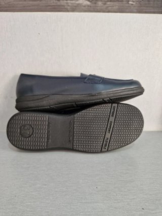 Mocasines de piel azul marino nuevos talla 37 a 39